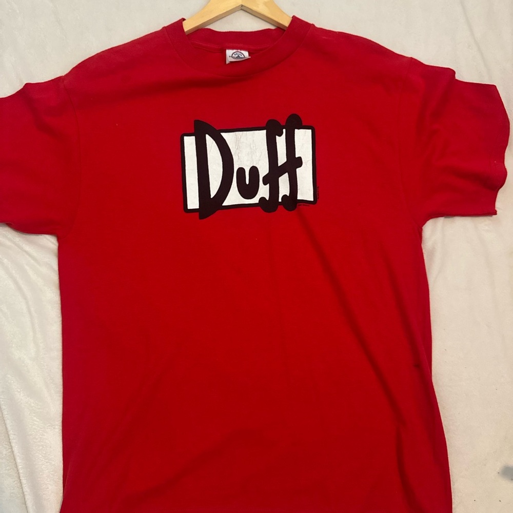 Duff Red Men's Short Sleeve Tee